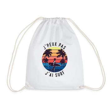 Je peux pas j'ai surf - Sac de sport léger - blanc - Devant