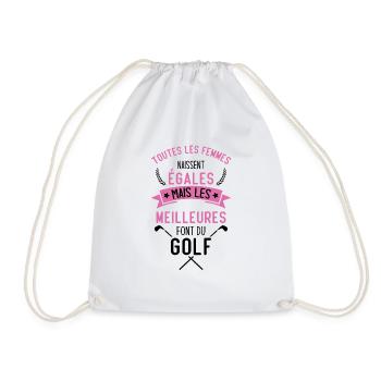 Les meilleures femmes font du golf Cadeau humour - Sac de sport léger - blanc - Devant