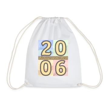 BIRTHDAY YEAR 2006 - Drawstring Bag - white - Front