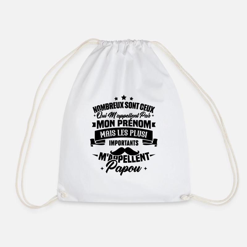 Les plus importants mappellent papou, Cadeau papou - Sac de sport léger - blanc
