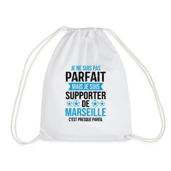 Je suis supporter de Marseille - Sac de sport léger - blanc - Devant