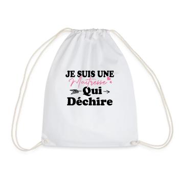 Je suis une Maîtresse qui déchiiiire - Sac de sport léger - blanc - Devant