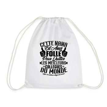Collègue Nana, Cadeau meilleurs collègues du monde - Sac de sport léger - blanc - Devant