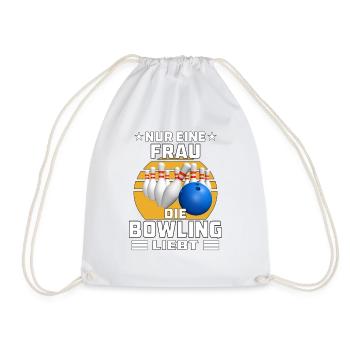 FRAU DIE BOWLING LIEBT - Turnbeutel - Weiß - Vorne