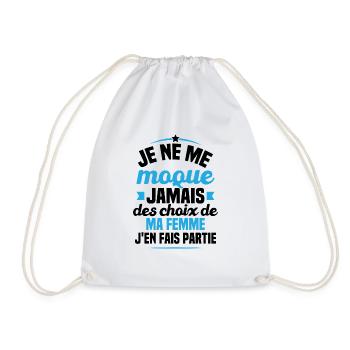 Je ne me moque jamais des choix - Sac de sport léger - blanc - Devant
