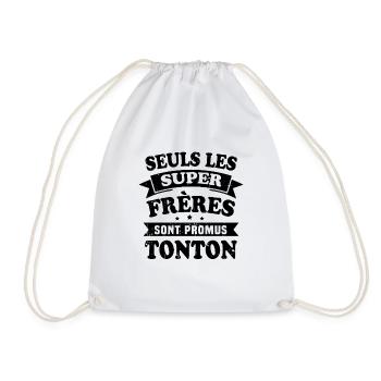 Seuls les super frères sont promus tonton - Sac de sport léger - blanc - Devant