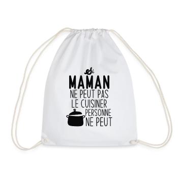 Si maman ne peut pas le cuisiner personne ne peut - Sac de sport léger - blanc - Devant