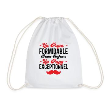 Papa Formidable donne toujours Papy Exceptionnel - Sac de sport léger - blanc - Devant