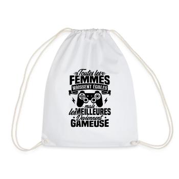 Les meilleures femmes deviennent gameuse - Sac de sport léger - blanc - Devant
