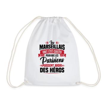 Les marseillais ont été créés pour les parisiens - Sac de sport léger - blanc - Devant