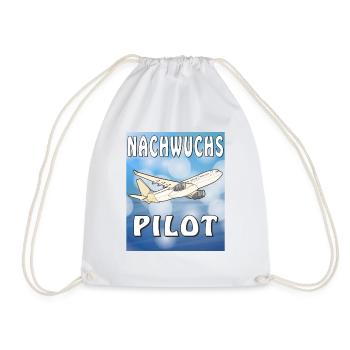 FLUGZEUG NACHWUCHS PILOT - Turnbeutel - Weiß - Vorne