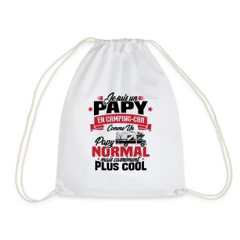 Un papy en camping-car comme un papy normal - Sac de sport léger - blanc - Devant