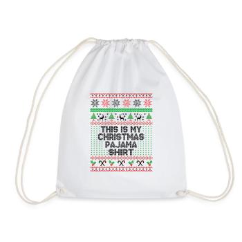 This is my christmas pajama shirt - Sac de sport léger - blanc - Devant