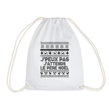 J'peux pas j'attends le Père Noël - Sac de sport léger - blanc - Devant
