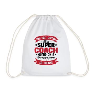 On sait qu'on est un super coach - Sac de sport léger - blanc - Devant