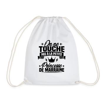 On ne touche pas à la petite princesse de marraine - Sac de sport léger - blanc - Devant
