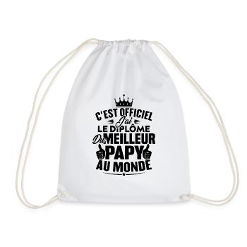 Meilleur papy au monde - Sac de sport léger - blanc - Devant