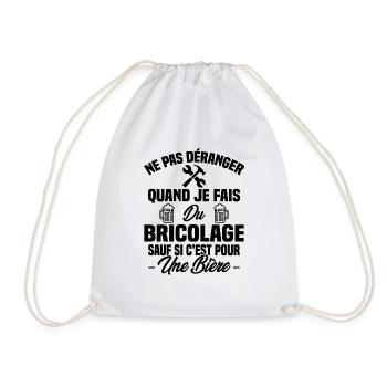 Ne pas déranger quand je fais du bricolage Humour - Sac de sport léger - blanc - Devant