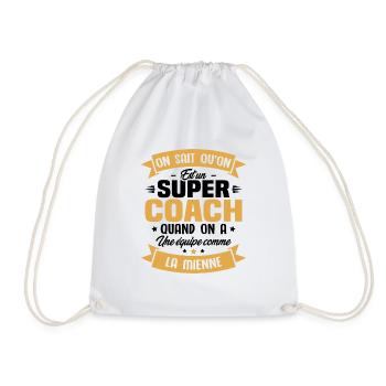 On sait qu'on est un super coach - Sac de sport léger - blanc - Devant