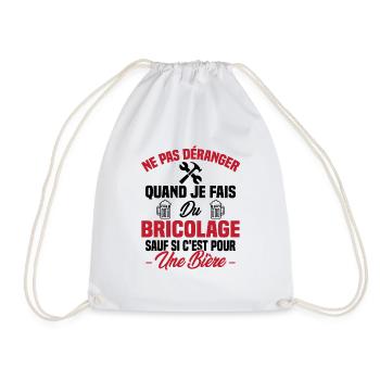 Ne pas déranger quand je fais du bricolage Humour - Sac de sport léger - blanc - Devant