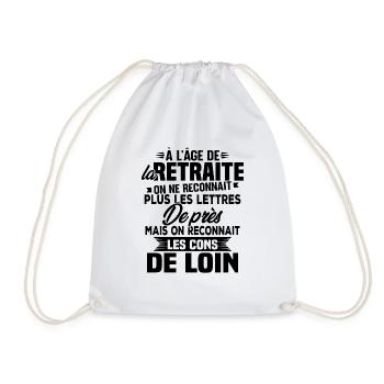 Avec l'age on reconnaît les cons de loin - Sac de sport léger - blanc - Devant