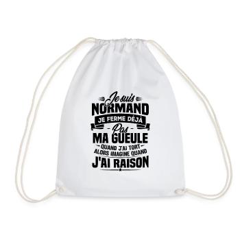 Humour cadeau Je suis Normand - Sac de sport léger - blanc - Devant