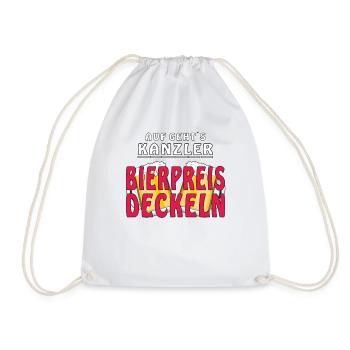 AUF GEHTS KANZLER BIERPREIS DECKELN - Turnbeutel - Weiß - Vorne
