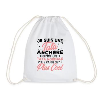 Je suis une tata archère - Sac de sport léger - blanc - Devant