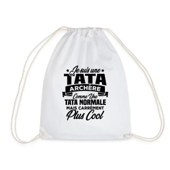 Je suis une tata archère - Sac de sport léger - blanc - Devant
