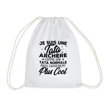 Je suis une tata archère - Sac de sport léger - blanc - Devant