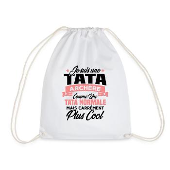 Je suis une tata archère - Sac de sport léger - blanc - Devant