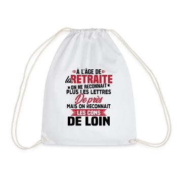 Avec l'age on reconnaît les cons de loin - Sac de sport léger - blanc - Devant