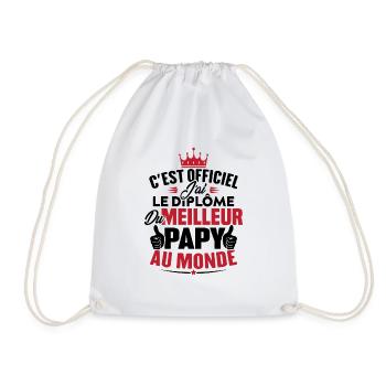 Meilleur papy au monde - Sac de sport léger - blanc - Devant