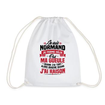 Humour cadeau Je suis Normand - Sac de sport léger - blanc - Devant