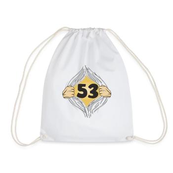 53 PUT ON SHIRT - Drawstring Bag - white - Front