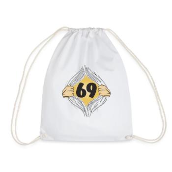 69 DRESS ON - Drawstring Bag - white - Front