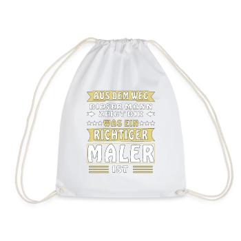 WAS EIN RICHTIGER MALER IST - Turnbeutel - Weiß - Vorne