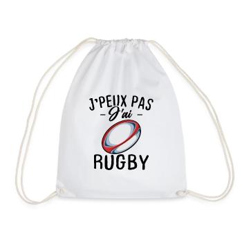 I can't I have rugby - Drawstring Bag - white - Front