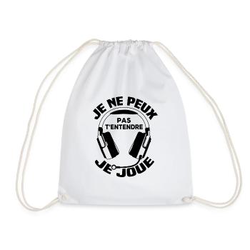 I can't hear you, I'm playing - Drawstring Bag - white - Front
