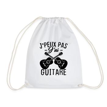 Ich kann keine Gitarre haben - Turnbeutel - Weiß - Vorne