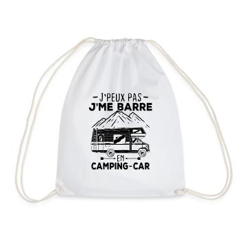 je m'en fous je me barre en camping car - Sac de sport léger - blanc - Devant