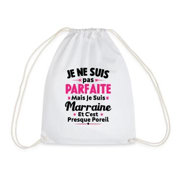 Pas parfaite mais je suis Marraine - Sac de sport léger - blanc - Devant
