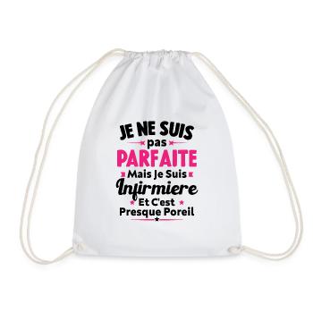 Pas parfaite mais je suis Infirmière - Sac de sport léger - blanc - Devant