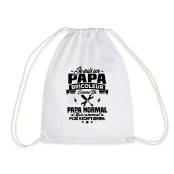 Un papa bricoleur comme un papa normal - Sac de sport léger - blanc - Devant