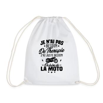 Pas besoin de thérapie besoin de faire de la moto - Sac de sport léger - blanc - Devant