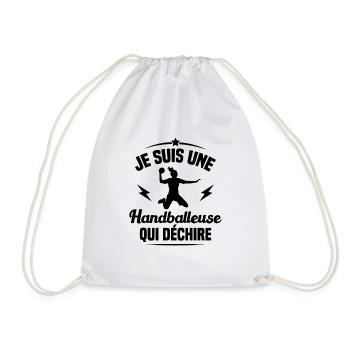 Je suis une handballeuse qui déchire - Sac de sport léger - blanc - Devant