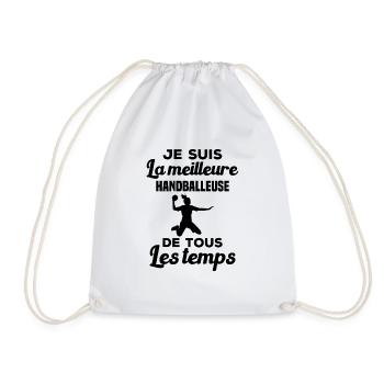 Je suis la meilleure handballeuse - Sac de sport léger - blanc - Devant