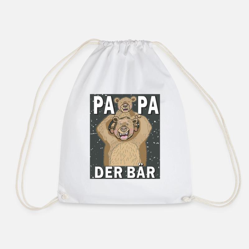 BÄR PAPA KIND PAPA DER BÄR - Turnbeutel - Weiß