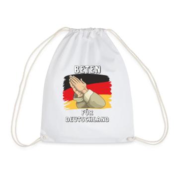 BETEN FÜR DEUTSCHLAND - Turnbeutel - Weiß - Vorne