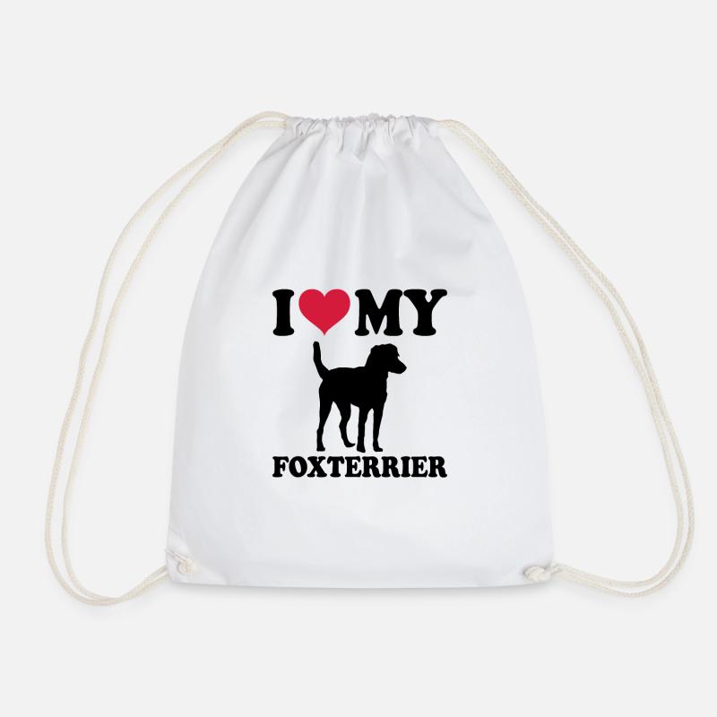 Foxterrier - Turnbeutel - Weiß